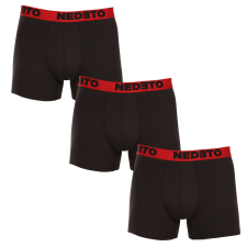 Nedeto 3PACK férfi boxeralsók Nedeto fekete (3NBC4) M férfi alsó