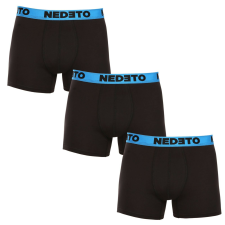 Nedeto 3PACK férfi boxeralsók Nedeto fekete (3NBC5) L férfi alsó