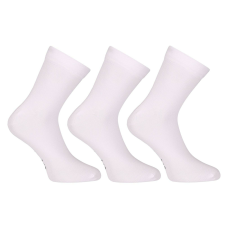 Nedeto 3PACK zokni Nedeto bokazokni bambusz fehér (3PBK02) XL férfi zokni