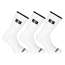 Nedeto 3PACK zokni Nedeto sport magas fehér (3NOB3) L