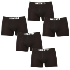 Nedeto 5PACK Férfi boxeralsó Nedeto fekete (5NB001b) L férfi alsó