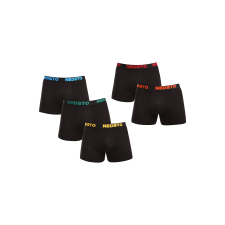 Nedeto 5PACK Férfi boxeralsó Nedeto fekete (5NB003) XXL férfi alsó