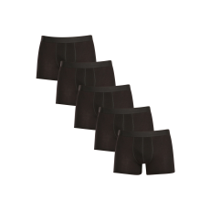 Nedeto 5PACK férfi boxeralsó Nedeto nagyméretű fekete (5NBX001) 8XL