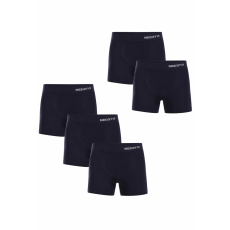 Nedeto 5PACK Férfi boxeralsó Nedeto varrat nélküli bambusz kék (5NDTB002S) XL