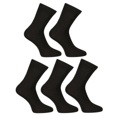 Nedeto 5PACK zokni Nedeto bokazokni bambusz fekete (5PBK01) S