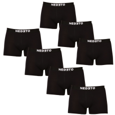Nedeto 7PACK Férfi boxeralsó Nedeto fekete (7NB001-brand) L
