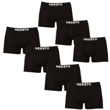Nedeto 7PACK Férfi boxeralsó Nedeto fekete (7NB001-brand) XXL férfi alsó