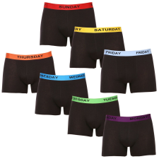 Nedeto 7PACK Férfi boxeralsó Nedeto fekete (7NB001-week) 3XL férfi alsó