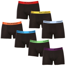 Nedeto 7PACK Férfi boxeralsó Nedeto fekete (7NB001-week) L