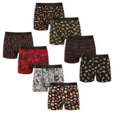 Nedeto 8PACK Férfi boxeralsó Nedeto többszínű (8NBV1) L