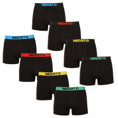 Nedeto 8PACK férfi boxeralsók Nedeto fekete (8NBC1) M