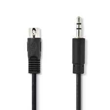 Nedis 3.5 mm dugasz, PVC, nikkelezett, DIN audio kábel, DIN 5 Tűs Dugasz, 2m, fekete (CAGP20100BK20) (CAGP20100BK20) kábel és adapter