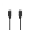 Nedis A dugó - A dugó USB 2.0 kábel 2m fekete (CCGP60000BK20)