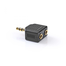 Nedis Adapter dugó 3.5mm sztereó dugó - 2 x 3.5mm sztereó aljzat (CAGP22945BKG) kábel és adapter