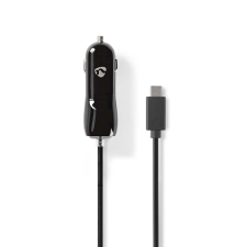 Nedis Autós töltő Fix USB-C kábellel (5V / 3000mA) Fekete mobiltelefon kellék