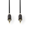 Nedis CABW22000AT05 3.5mm Jack (apa - apa) kábel 0.5m - Fekete (CABW22000AT05)