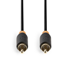 Nedis CABW24170AT20 RCA (apa - apa) kábel 2m - Fekete kábel és adapter