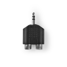 Nedis CAGB22940BK 3,5mm sztereo jack dugó - 2x RCA aljzat (CAGB22940BK) kábel és adapter