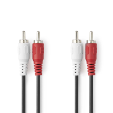 Nedis CAGL24200BK50 2x RCA apa - 2x RCA apa Kábel (5m) kábel és adapter
