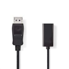 Nedis CCGB37150BK02 DisplayPort - HDMI kábel 0,2 m fekete (CCGB37150BK02) kábel és adapter