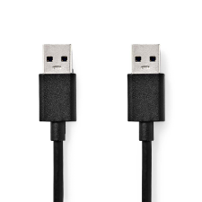 Nedis CCGB61000BK20 USB Type-A apa - USB Type-A apa Adatkábel - Fekete (2m) kábel és adapter