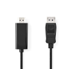 Nedis CCGL37100BK10 DisplayPort 1.2 - HDMI Kábel 1m - Fekete (CCGL37100BK10)