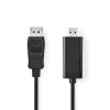 Nedis CCGL37100BK30 DisplayPort 1.2 - HDMI Kábel 3m - Fekete (CCGL37100BK30)