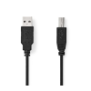 Nedis CCGL60100BK20 USB-A apa - USB-B apa Adatkábel