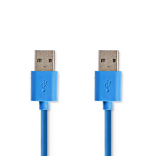 Nedis CCGP61000BU20 USB-A (apa - apa) kábel 2m - Kék (CCGP61000BU20) kábel és adapter