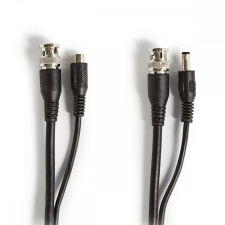 Nedis CCTV biztonsági kábel | BNC / DC | 30.0 m | Kerek | PVC | Fekete | Ajándék Dobozban kábel és adapter