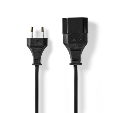 Nedis CEGL11085BK20 Tápkábel hosszabbító 2m - Fekete (CEGL11085BK20) kábel és adapter