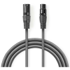 Nedis COTH15012GY30 XLR (apa - anya) kábel 3m - fekete