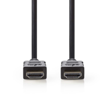 Nedis CVGP34000BK15 HDMI apa - HDMI apa Nagy sebességű kábel Ethernet átvitellel 1.5m Fekete kábel és adapter