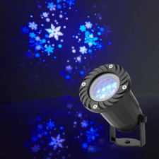 Nedis Dekoratív Fény | LED hópehely kivetítő | Fehér és kék jégkristályok | Beltéri vagy Kültéri karácsonyi dekoráció