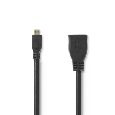 Nedis MicroHDMI - HDMI Nagy sebességű kábel Ethernet átvitellel 0.2m Fekete kábel és adapter