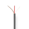 Nedis Mikrofonkábel 2 x 0,125 mm² 100 m Tekercs Szürke