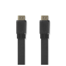Nedis Nagy sebességű lapos HDMI™ kábel Ethernet átvitellel 2.0m Fekete (CVGP34100BK20) kábel és adapter