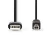 Nedis Nedis CCGL60101BK30 USB2.0, USB A - B kábel, 480Mbs, hossz 3m
