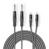 Nedis Nedis Sztereó audiokábel | 2 db 6,35 mm-es Dugasz – 2 db RCA-dugasz | 1.5 mm | Szürke