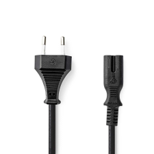 Nedis PCGB11055BK20 220V Euro Hálózati tápkábel 5m - Fekete kábel és adapter