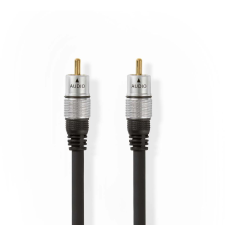 Nedis RCA Dugasz x2, PVC, antracit, aranyozott digitális audio kábel, 1.5m (CAGC24170AT15) (CAGC24170AT15) kábel és adapter