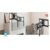  Nedis Smart Wi-Fi motoros TV tartó Motoros TV fali tartó 37 - 75 " Maximális támogatott képernyő súly: 35 kg Forgatható Maximális fal távolság: 153 mm Maximális fal távolság: 485 mm Távvezérelt  ABS / Acél