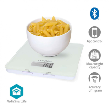 Nedis SmartLife konyhai mérleg | Bluetooth® | Műanyag / Üveg | Fehér konyhai mérleg