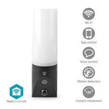 Nedis SmartLife kültéri kamera | Wi-Fi | Full HD 1080p | IP65 | Mozgásérzékelővel | Éjjellátó | Fekete megfigyelő kamera