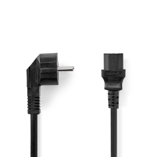 Nedis tápkábel IEC-320-C13 - földelt csatlakozó derékszögben hajlított 3m (CEGL10000BK30) kábel és adapter