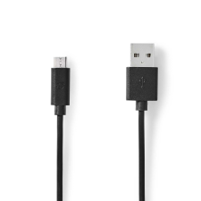 Nedis USB-A apa - MicroUSB-B apa 2.0 Adat és töltő kábel - Fekete (2m) kábel és adapter