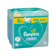 Nedves törlőkendők Pampers Fresh Clean 6x80 db törlőkendő