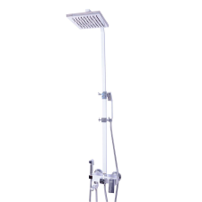  Négy funkciós zuhanyoszlop, fehér króm TRENDYS, bidé funkcióval fürdőkellék