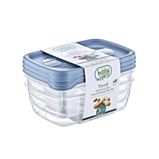  Négyszög alakú tároló doboz készlet - 0,6 L (3 db) papírárú, csomagoló és tárolóeszköz