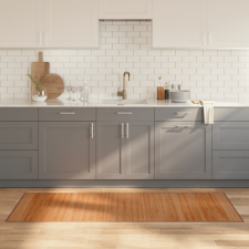  négyszögletű természetes bambusz szőnyeg 70 x 200 cm lakástextília